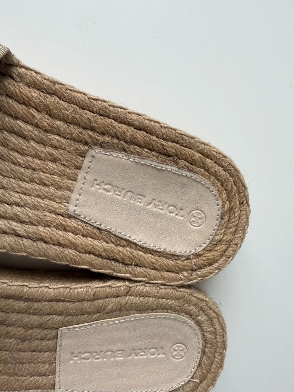 Tory Burch Woven Espadrille Slide Sandals – Tan & Black